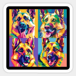 German Shepherd Dog Pop Art - Dog Lover Gifts Sticker